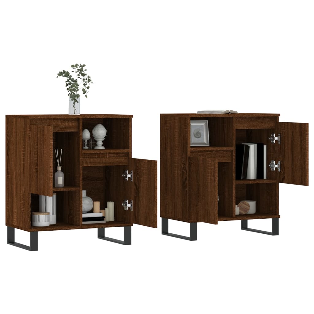 Buffets 2 pcs chêne marron bois d'ingénierie - XIOS