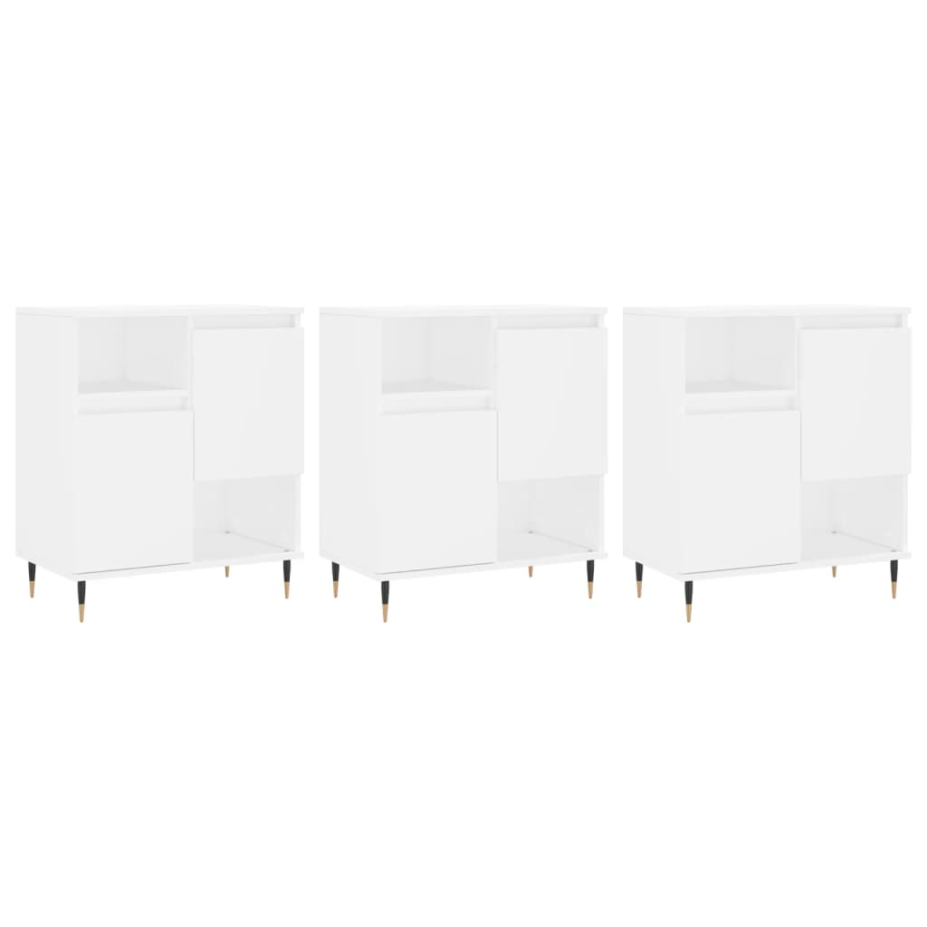 Buffets 3 pcs Blanc Bois d'ingénierie - XIOS