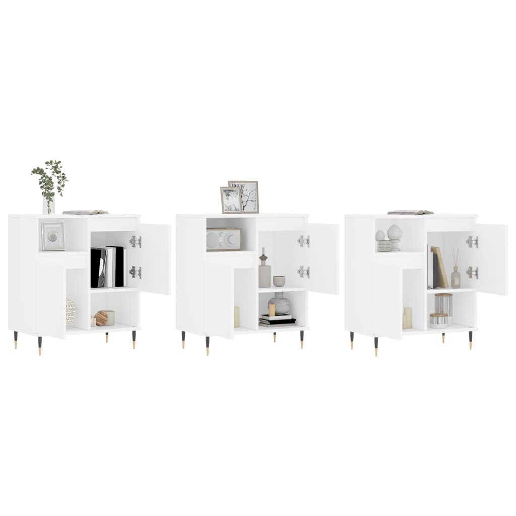Buffets 3 pcs Blanc Bois d'ingénierie - XIOS