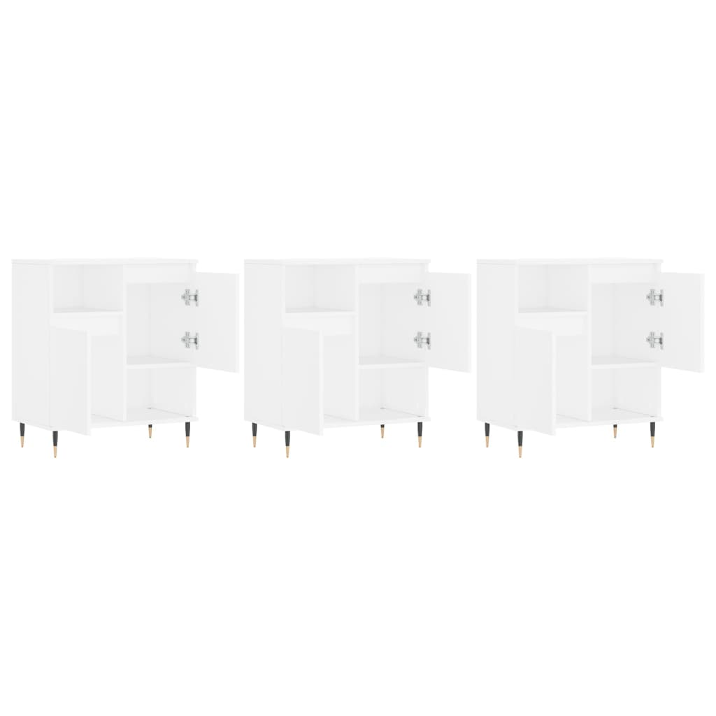 Buffets 3 pcs Blanc Bois d'ingénierie - XIOS