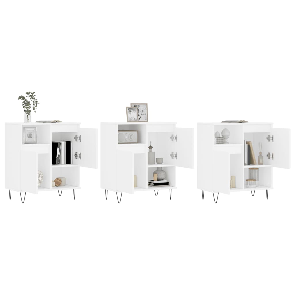 Buffets 3 pcs Blanc Bois d'ingénierie - XIOS