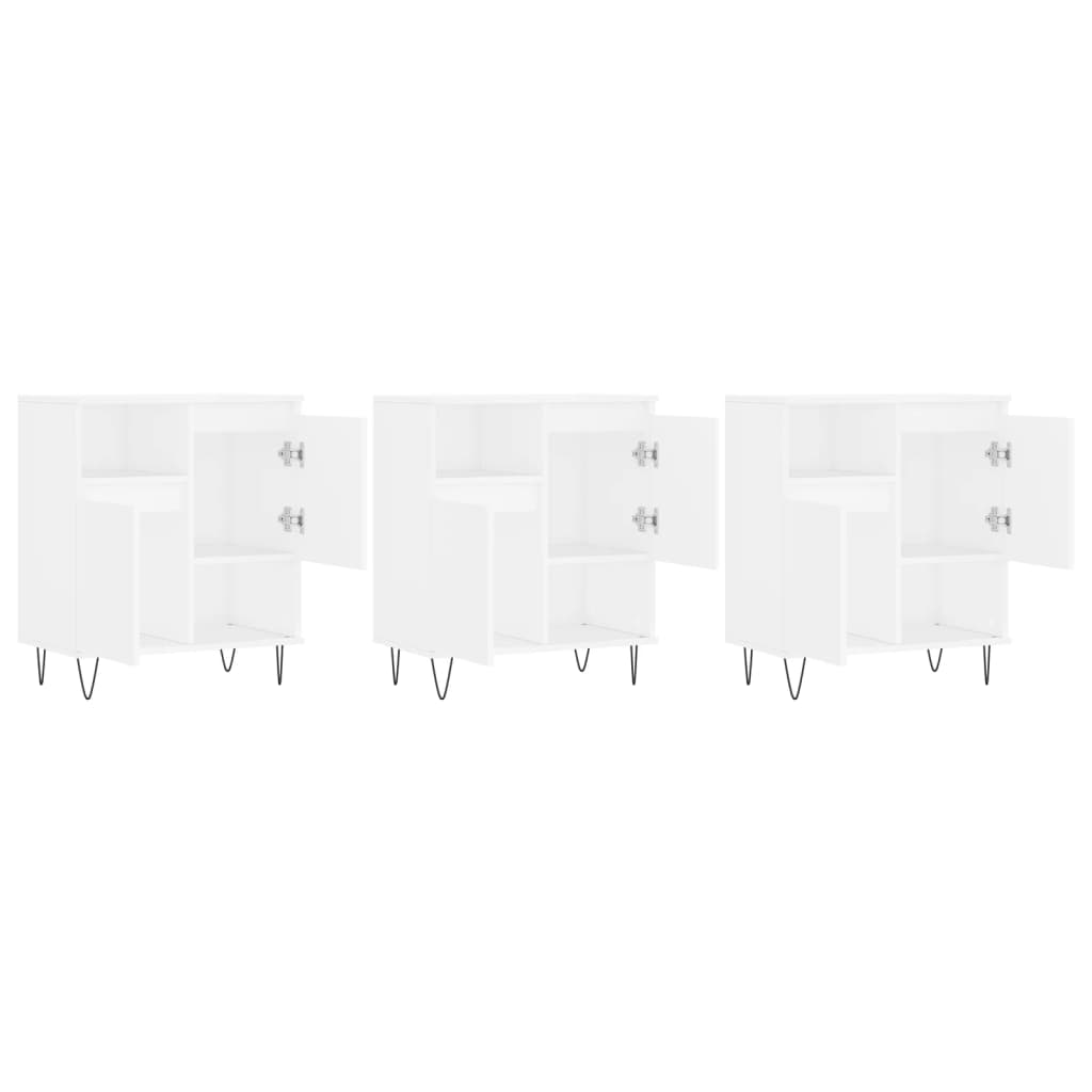 Buffets 3 pcs Blanc Bois d'ingénierie - XIOS