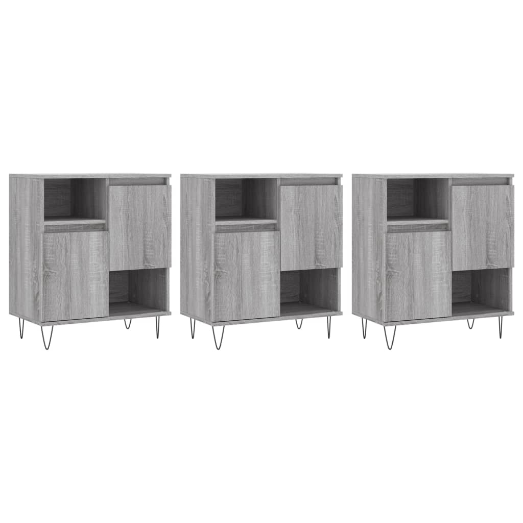 Buffets 3 pcs Sonoma gris Bois d'ingénierie - XIOS