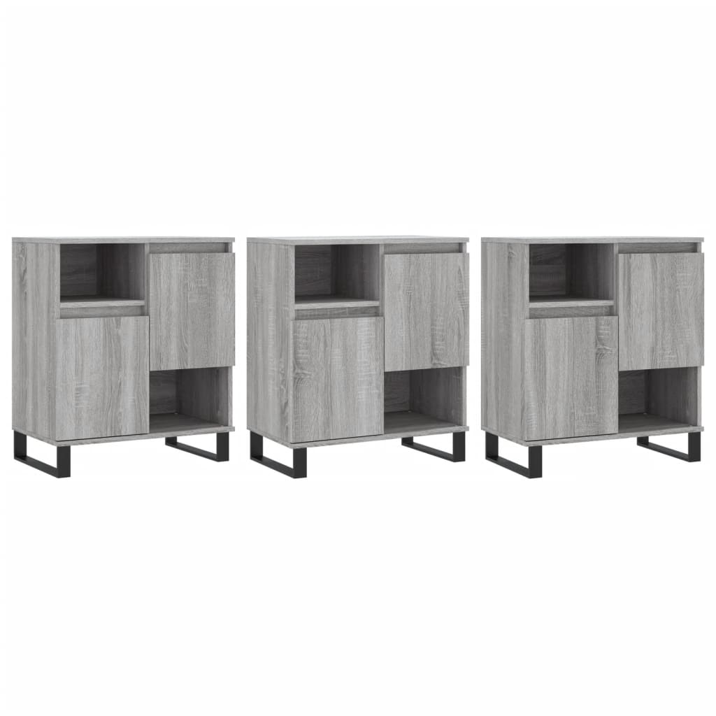 Buffets 3 pcs Sonoma gris Bois d'ingénierie - XIOS