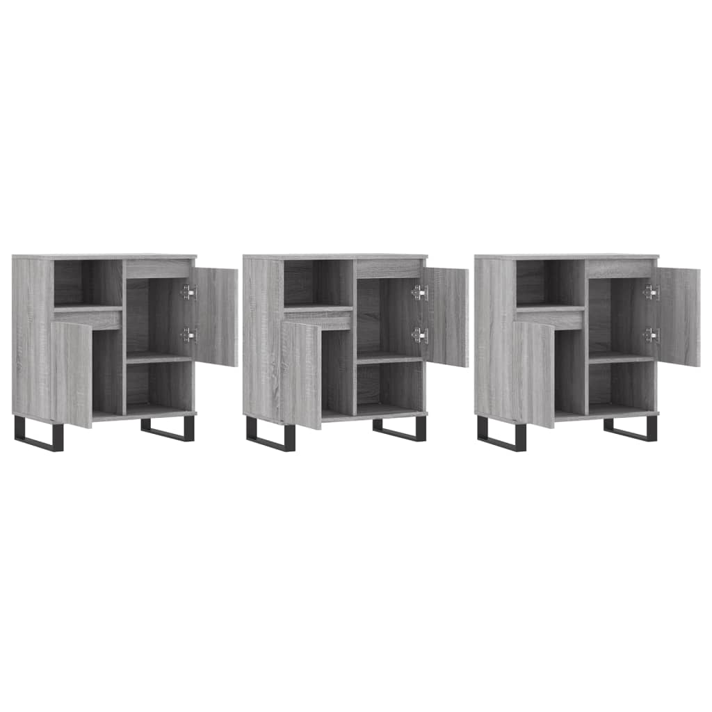 Buffets 3 pcs Sonoma gris Bois d'ingénierie - XIOS