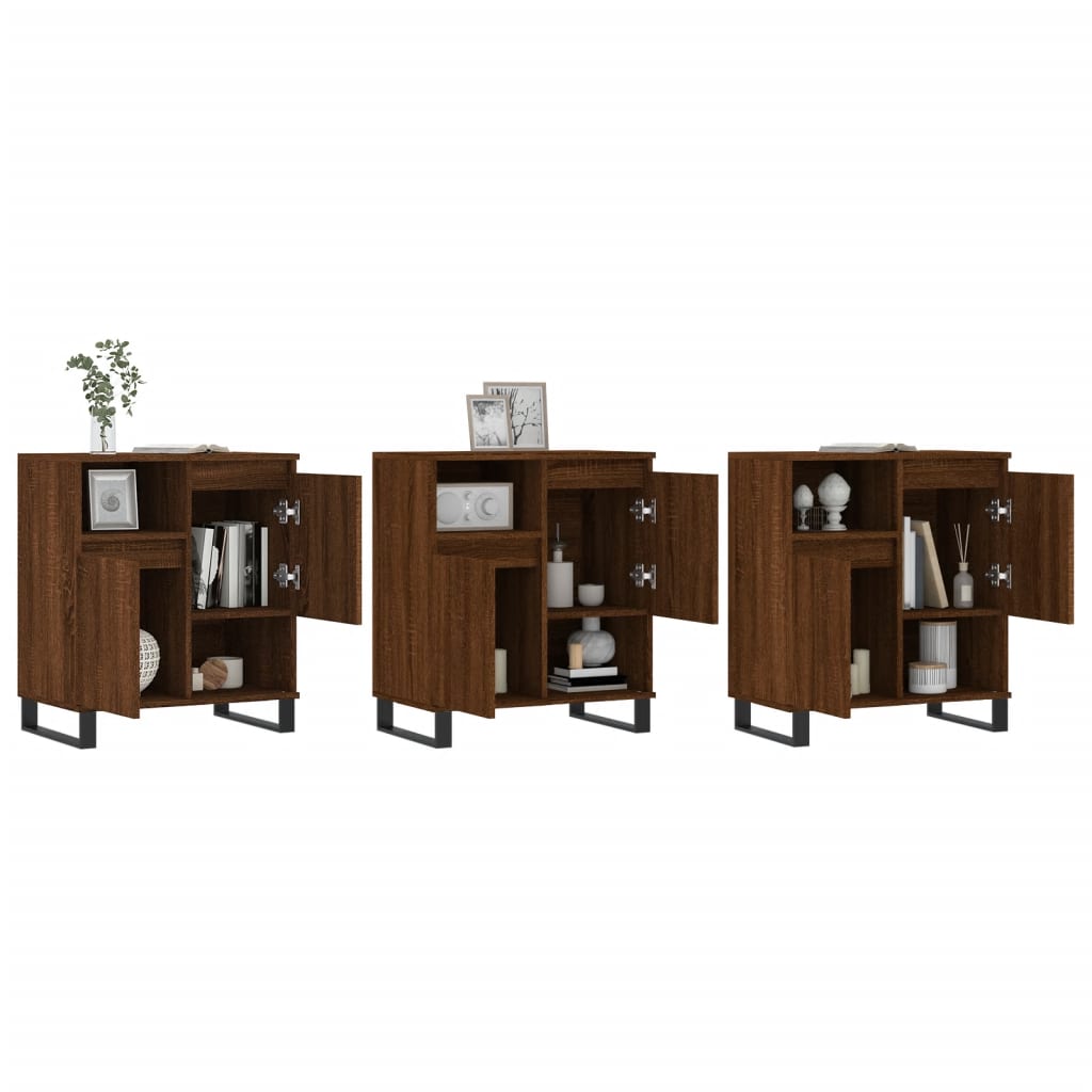 Buffets 3 pcs Chêne marron Bois d'ingénierie - XIOS