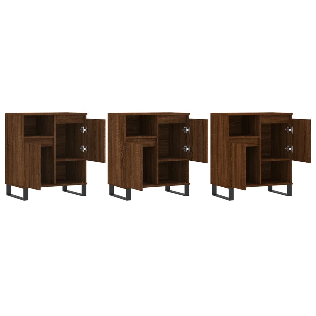 Buffets 3 pcs Chêne marron Bois d'ingénierie - XIOS