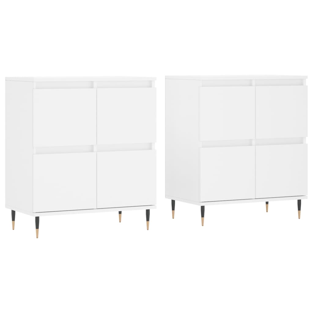 Buffets 2 pcs blanc bois d'ingénierie - XIOS