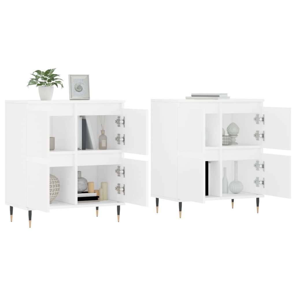 Buffets 2 pcs blanc bois d'ingénierie - XIOS