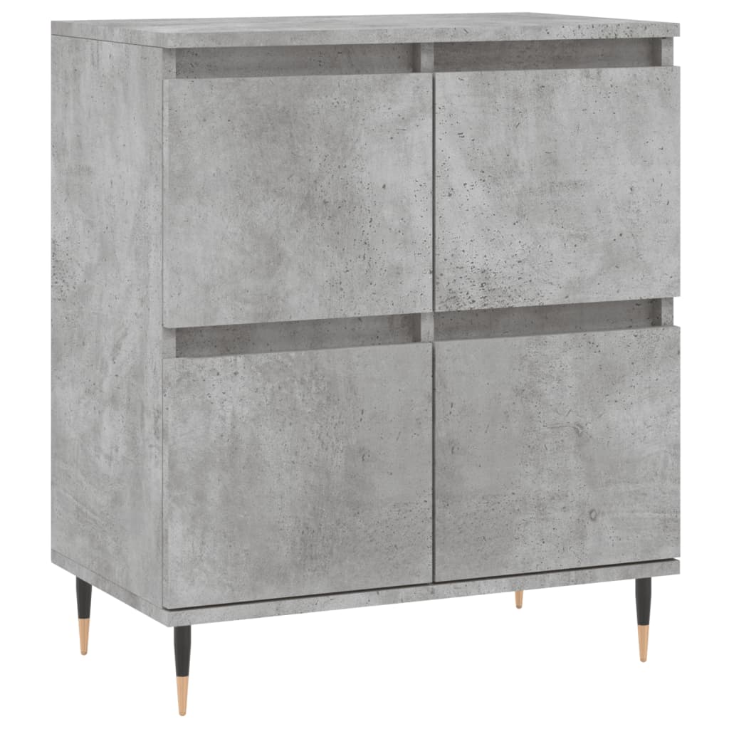Buffets 2 pcs gris béton bois d'ingénierie - XIOS