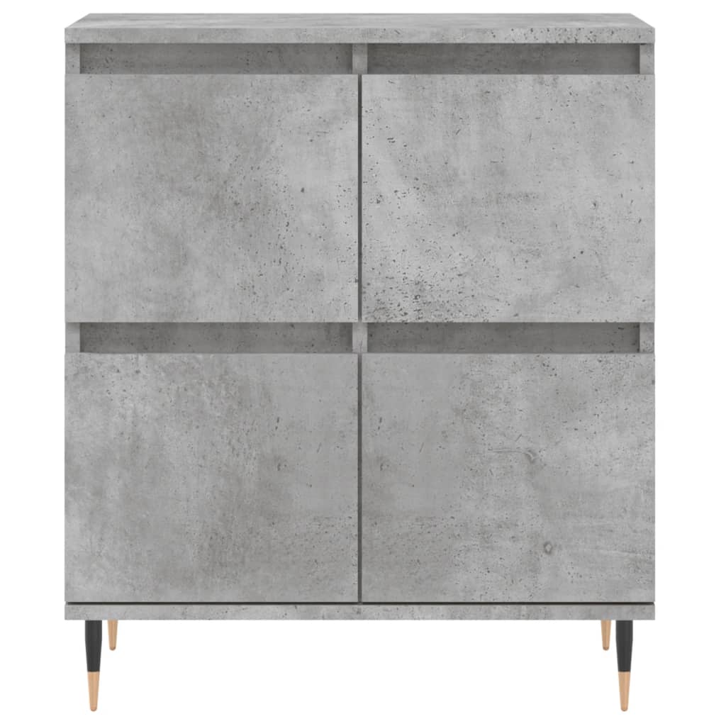 Buffets 2 pcs gris béton bois d'ingénierie - XIOS