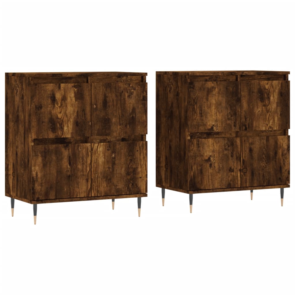 Buffets 2 pcs chêne fumé bois d'ingénierie - XIOS