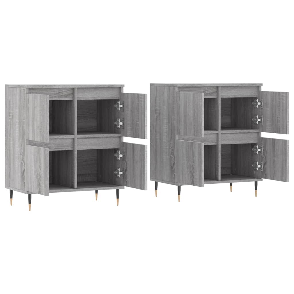 Buffets 2 pcs sonoma gris bois d'ingénierie - XIOS
