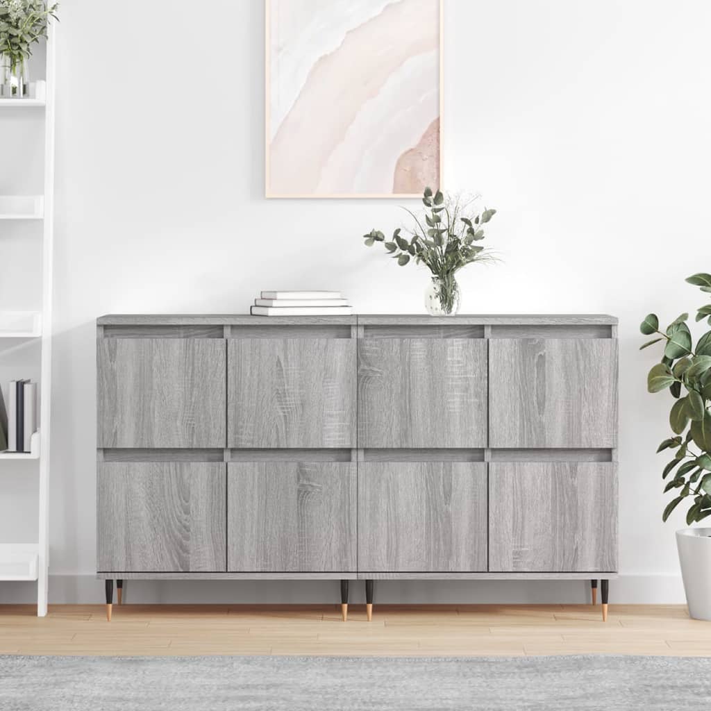Buffets 2 pcs sonoma gris bois d'ingénierie - XIOS