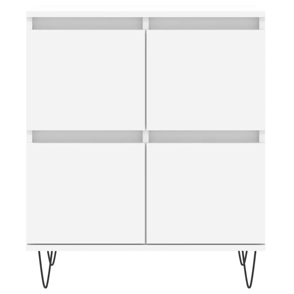 Buffets 2 pcs blanc bois d'ingénierie - XIOS