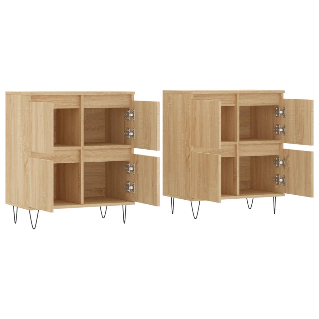 Buffets 2 pcs chêne sonoma bois d'ingénierie - XIOS