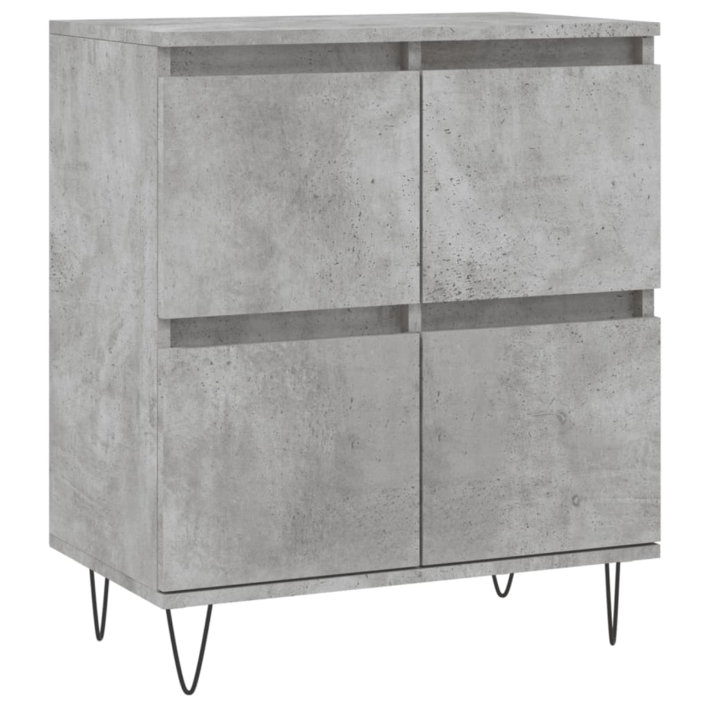 Buffets 2 pcs gris béton bois d'ingénierie - XIOS