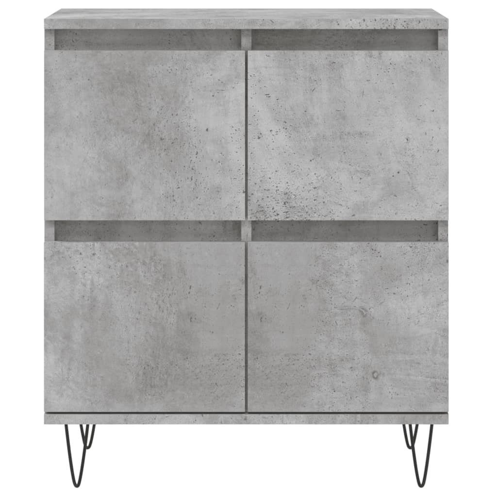 Buffets 2 pcs gris béton bois d'ingénierie - XIOS