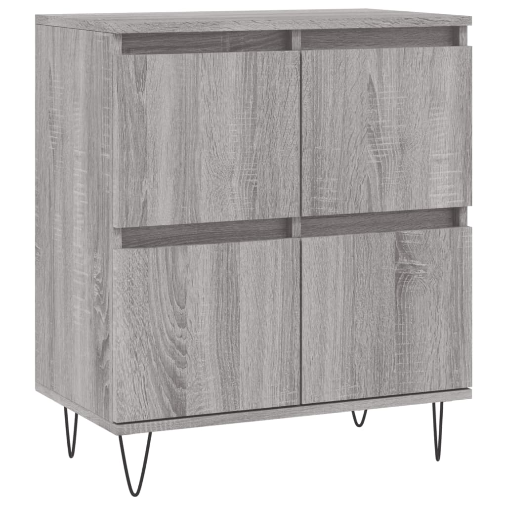 Buffets 2 pcs sonoma gris bois d'ingénierie - XIOS