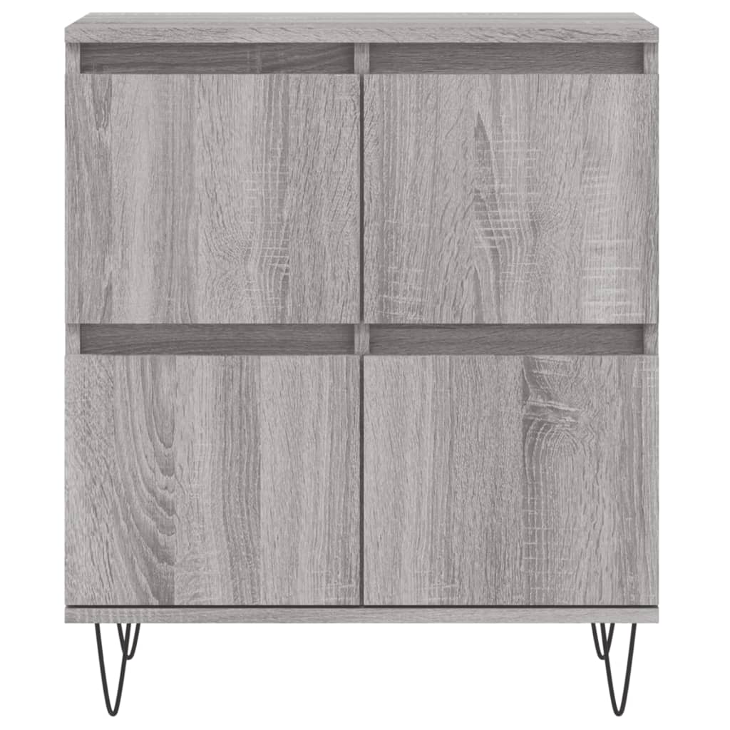 Buffets 2 pcs sonoma gris bois d'ingénierie - XIOS