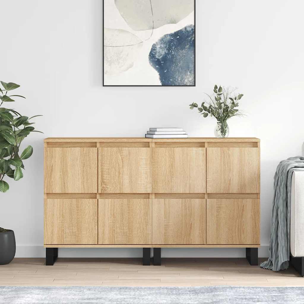 Buffets 2 pcs chêne sonoma bois d'ingénierie - XIOS