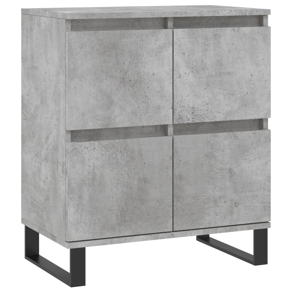 Buffets 2 pcs gris béton bois d'ingénierie - XIOS