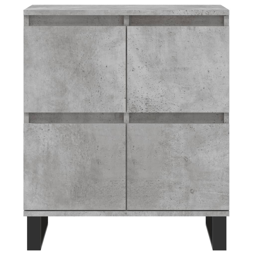 Buffets 2 pcs gris béton bois d'ingénierie - XIOS