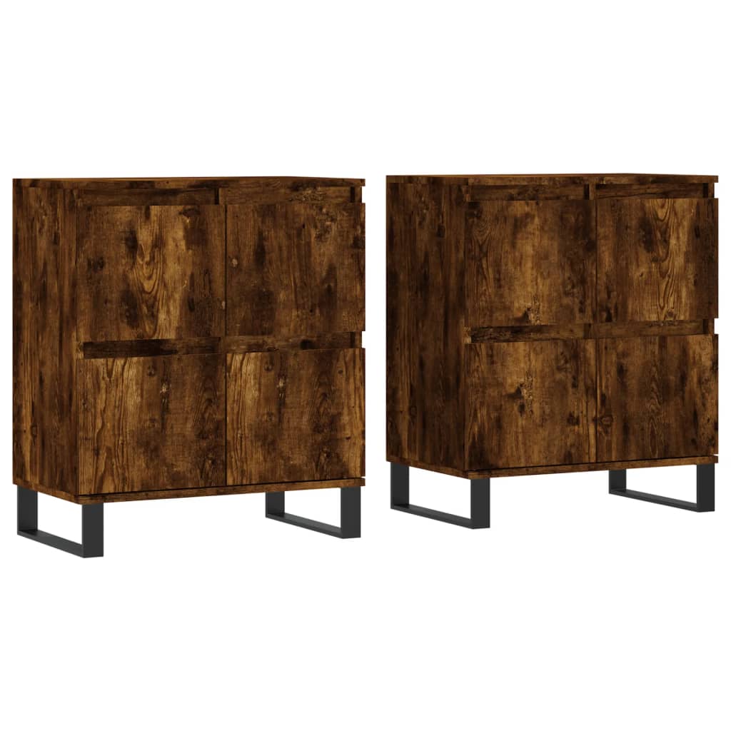 Buffets 2 pcs chêne fumé bois d'ingénierie - XIOS