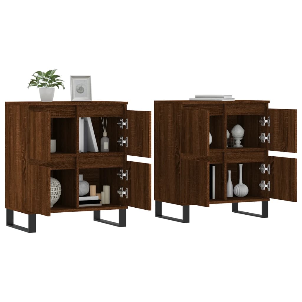 Buffets 2 pcs chêne marron bois d'ingénierie - XIOS
