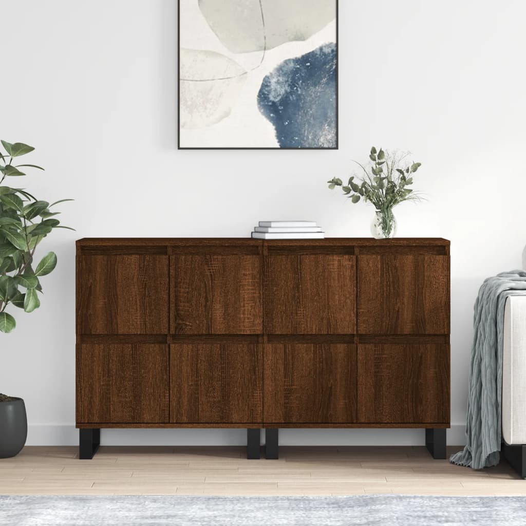 Buffets 2 pcs chêne marron bois d'ingénierie - XIOS