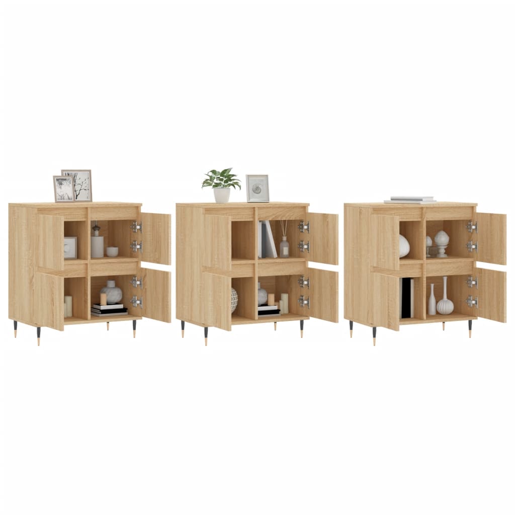 Buffets 3 pcs Chêne sonoma Bois d'ingénierie - XIOS