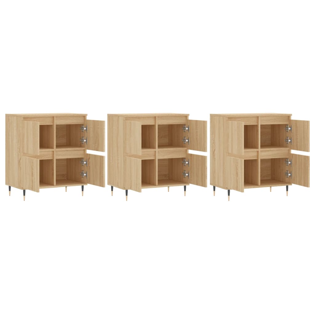 Buffets 3 pcs Chêne sonoma Bois d'ingénierie - XIOS