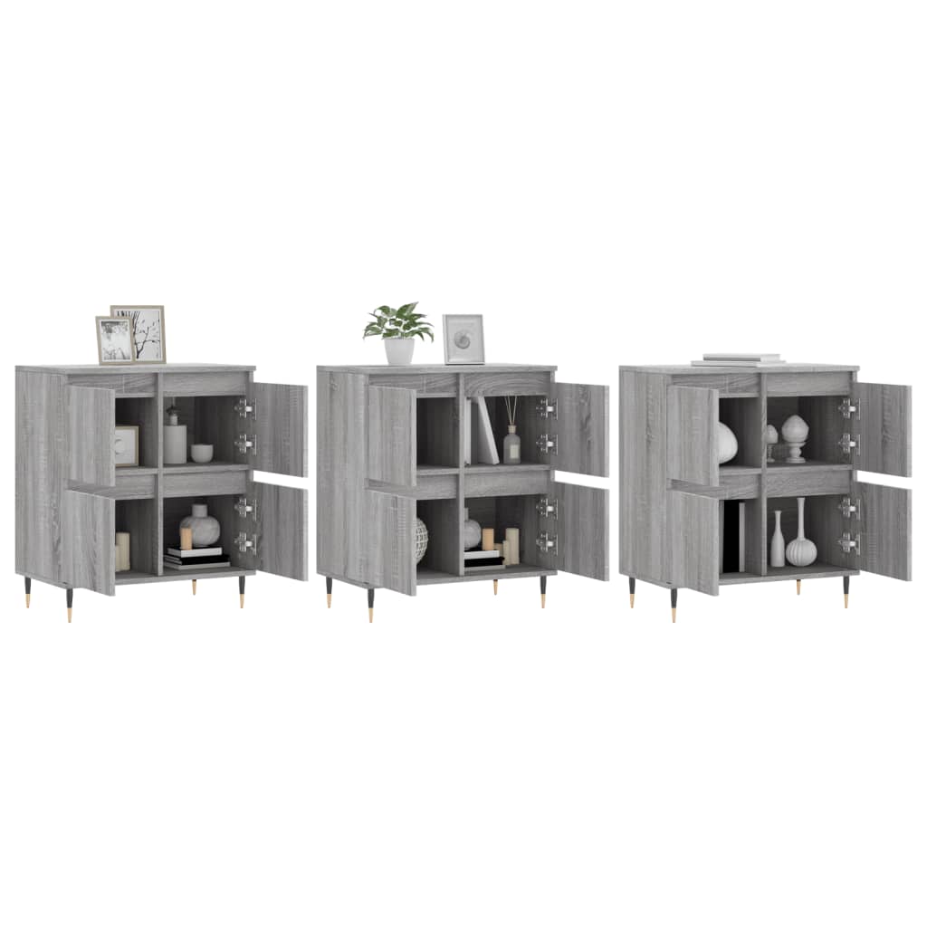Buffets 3 pcs Sonoma gris Bois d'ingénierie - XIOS