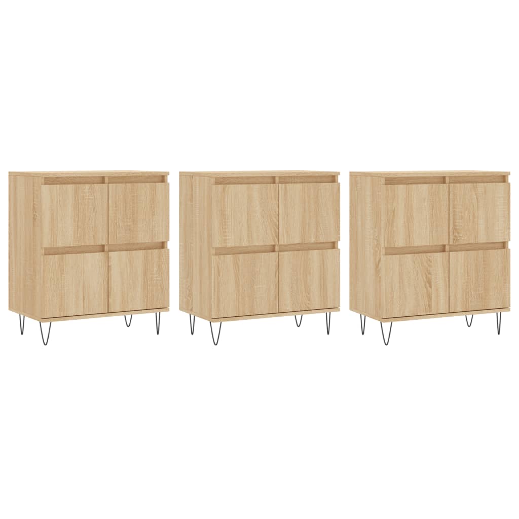 Buffets 3 pcs Chêne sonoma Bois d'ingénierie - XIOS
