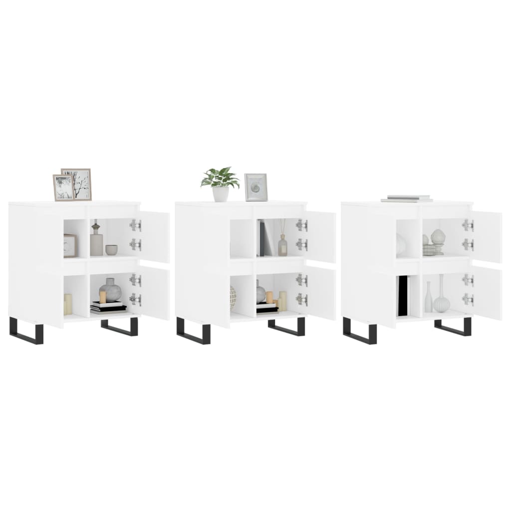 Buffets 3 pcs Blanc Bois d'ingénierie - XIOS