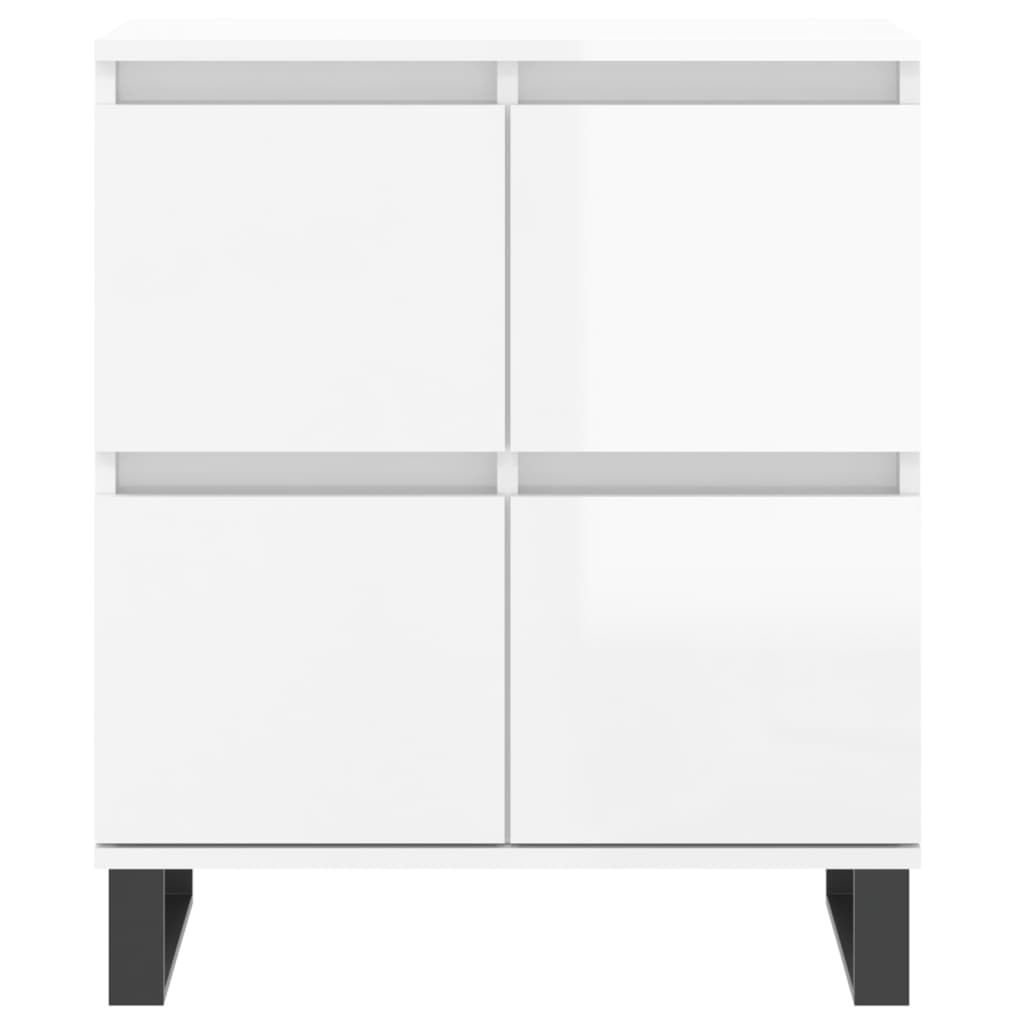 Buffets 3 pcs blanc brillant bois d'ingénierie - XIOS