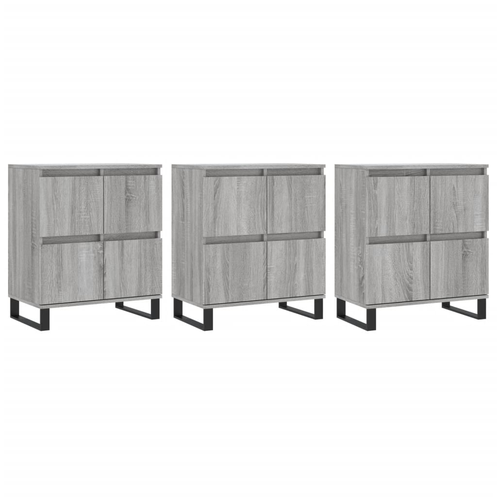 Buffets 3 pcs Sonoma gris Bois d'ingénierie - XIOS
