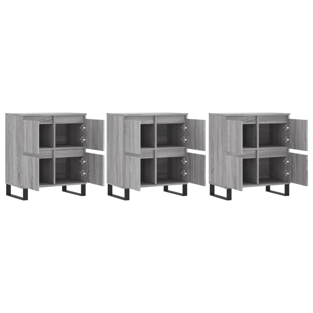 Buffets 3 pcs Sonoma gris Bois d'ingénierie - XIOS