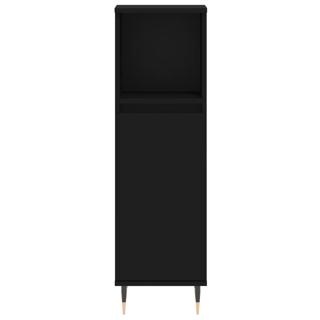 Ensemble de meubles salle de bain 3 pcs noir bois d'ingénierie Ensembles de mobilier pour salles de bains vidaXL