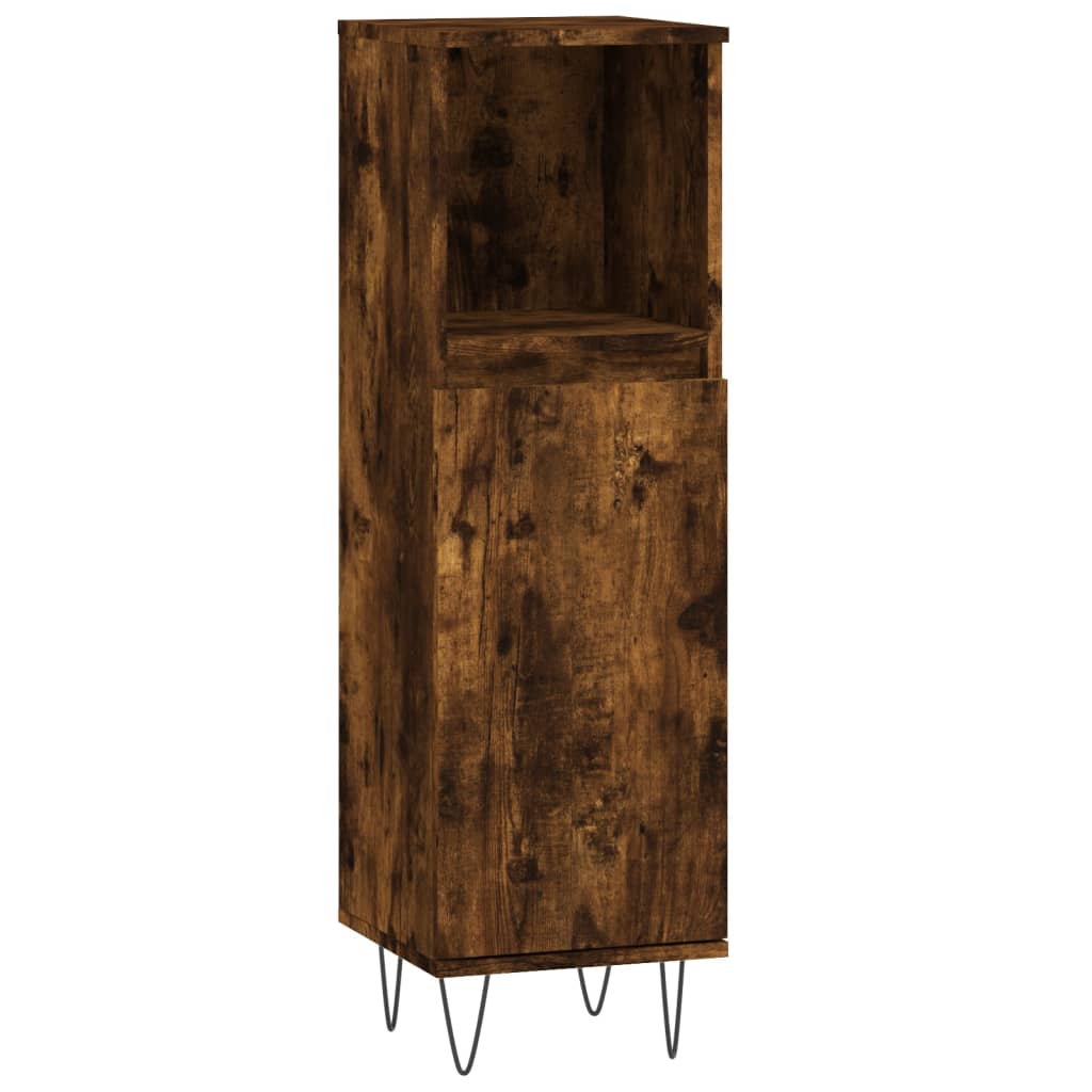 Ensemble de meubles de salle de bain 3 pcs Chêne fumé Ensembles de mobilier pour salles de bains vidaXL