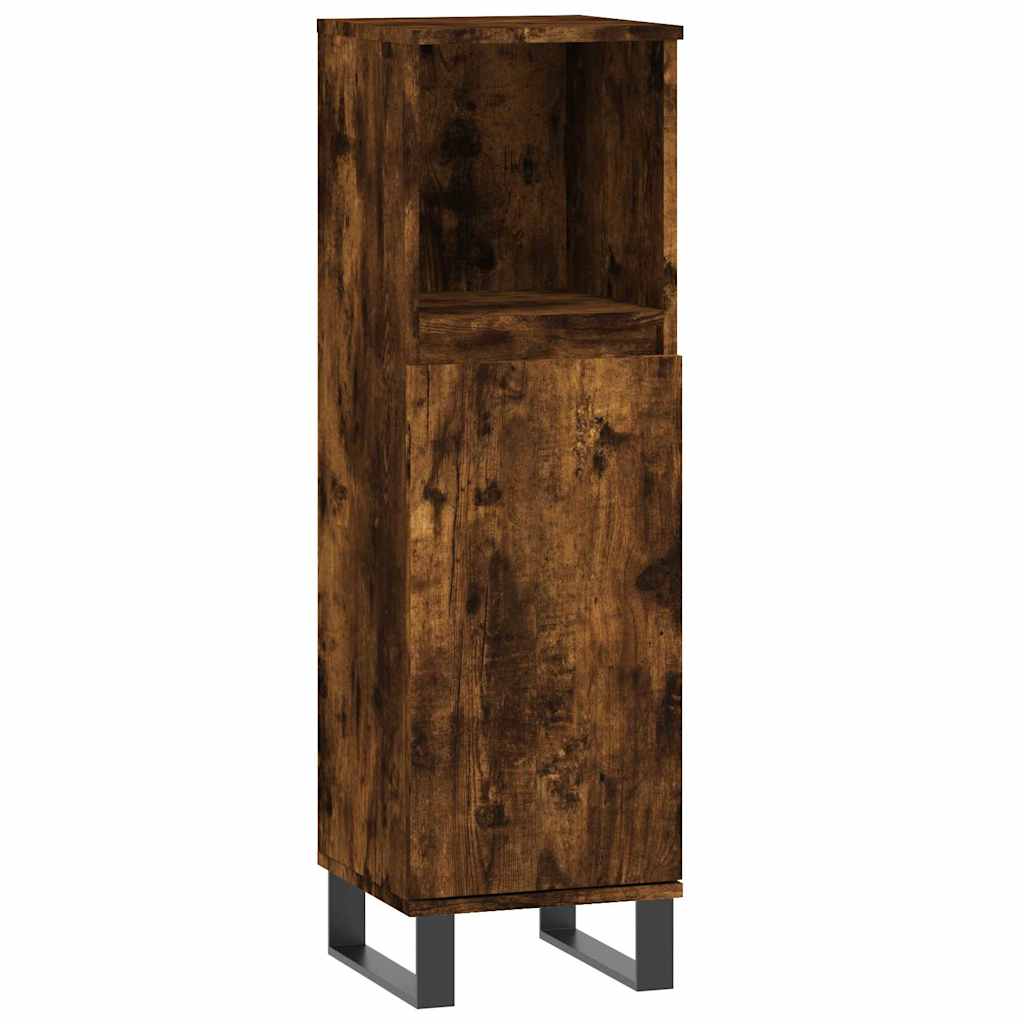 Ensemble de meubles de salle de bain 3 pcs Chêne fumé