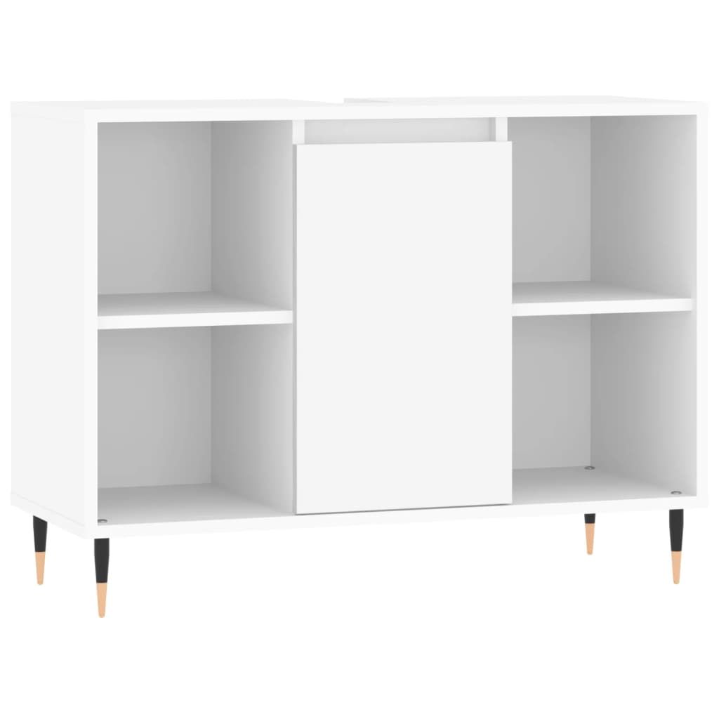 Ensemble de meubles salle de bain 3 pcs blanc bois d'ingénierie Ensembles de mobilier pour salles de bains vidaXL