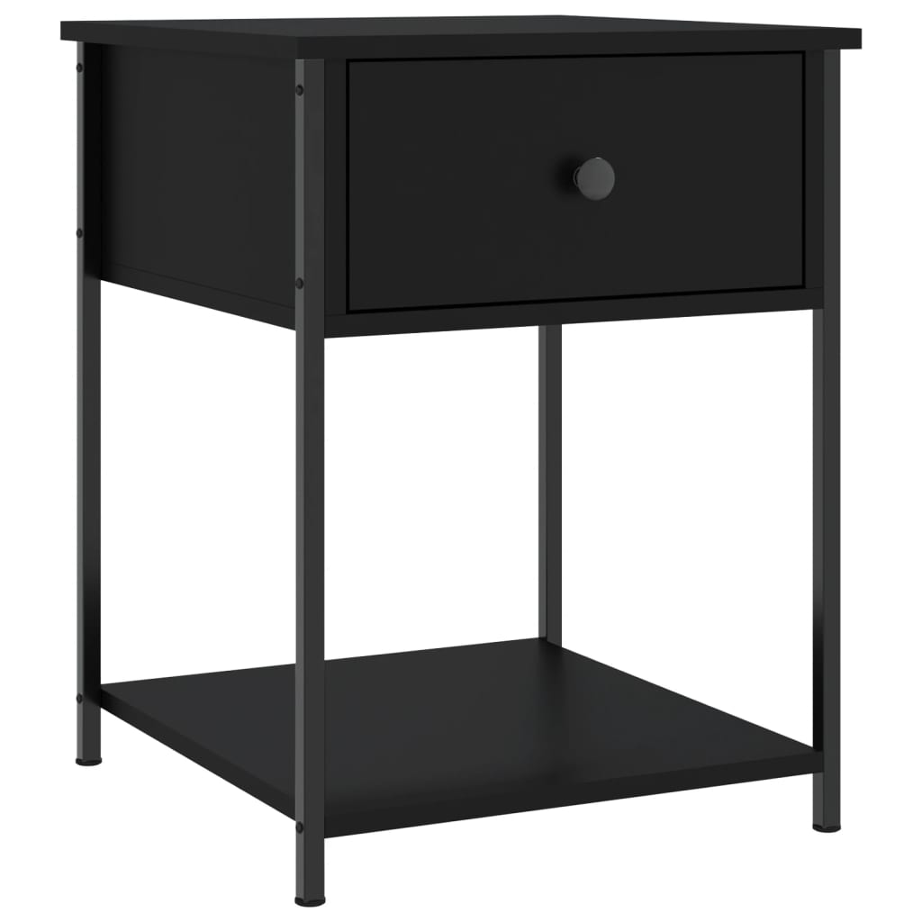 Tables de chevet 2 pcs noir 44x45x58 cm bois d’ingénierie - XIOS