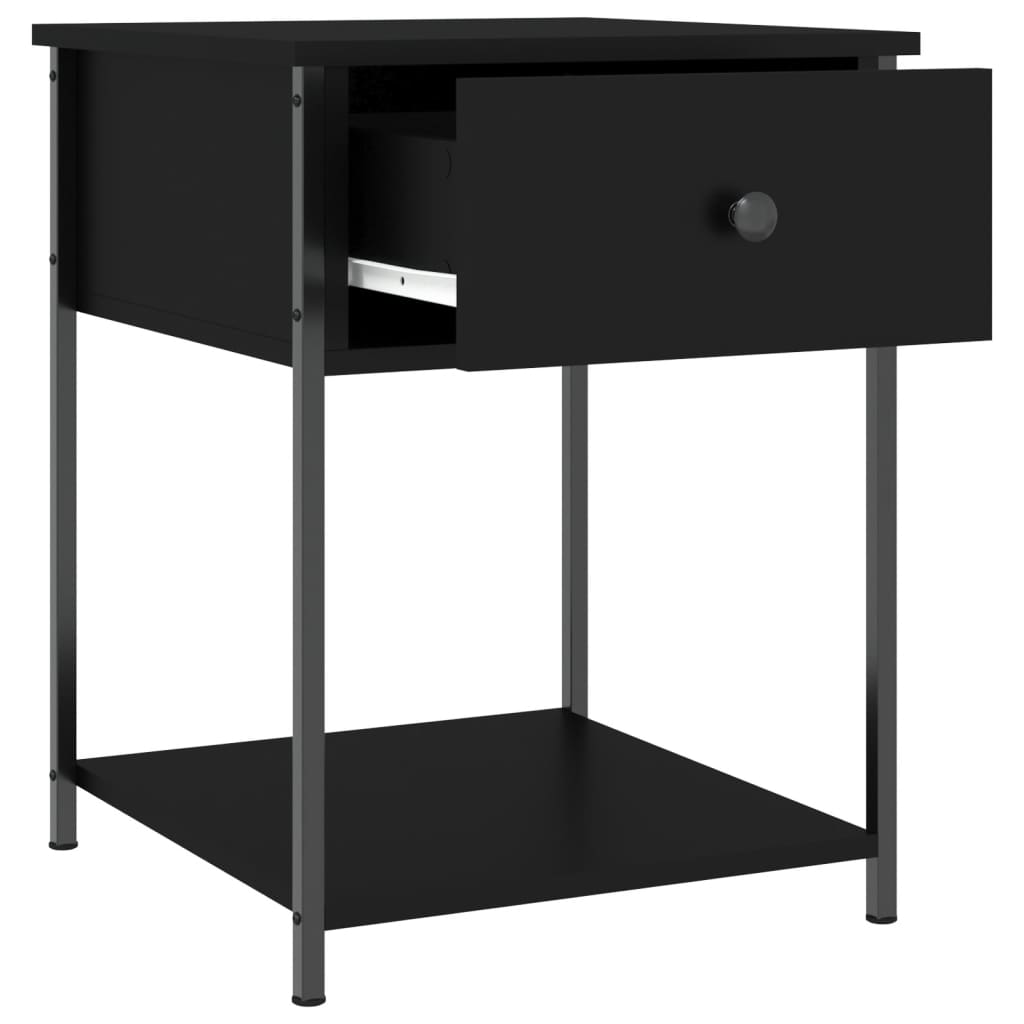 Tables de chevet 2 pcs noir 44x45x58 cm bois d’ingénierie - XIOS
