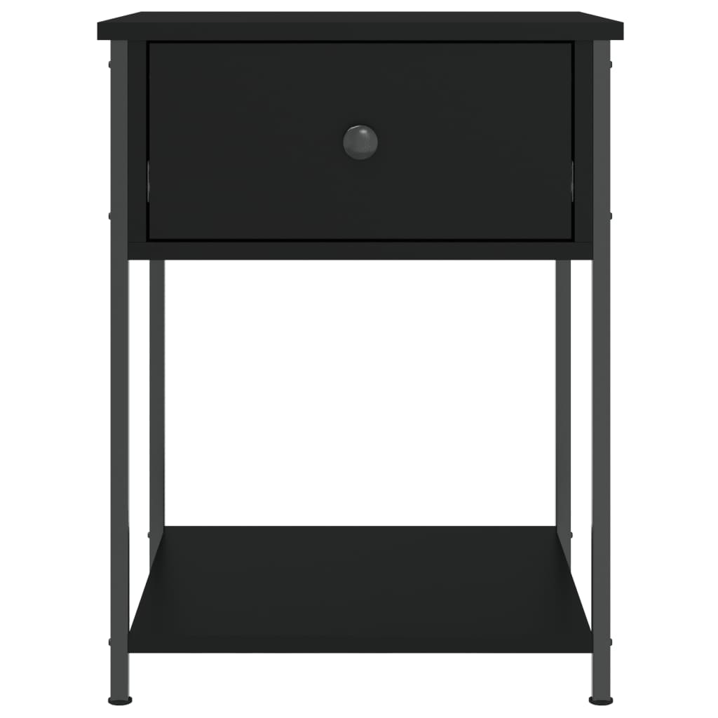 Tables de chevet 2 pcs noir 44x45x58 cm bois d’ingénierie - XIOS