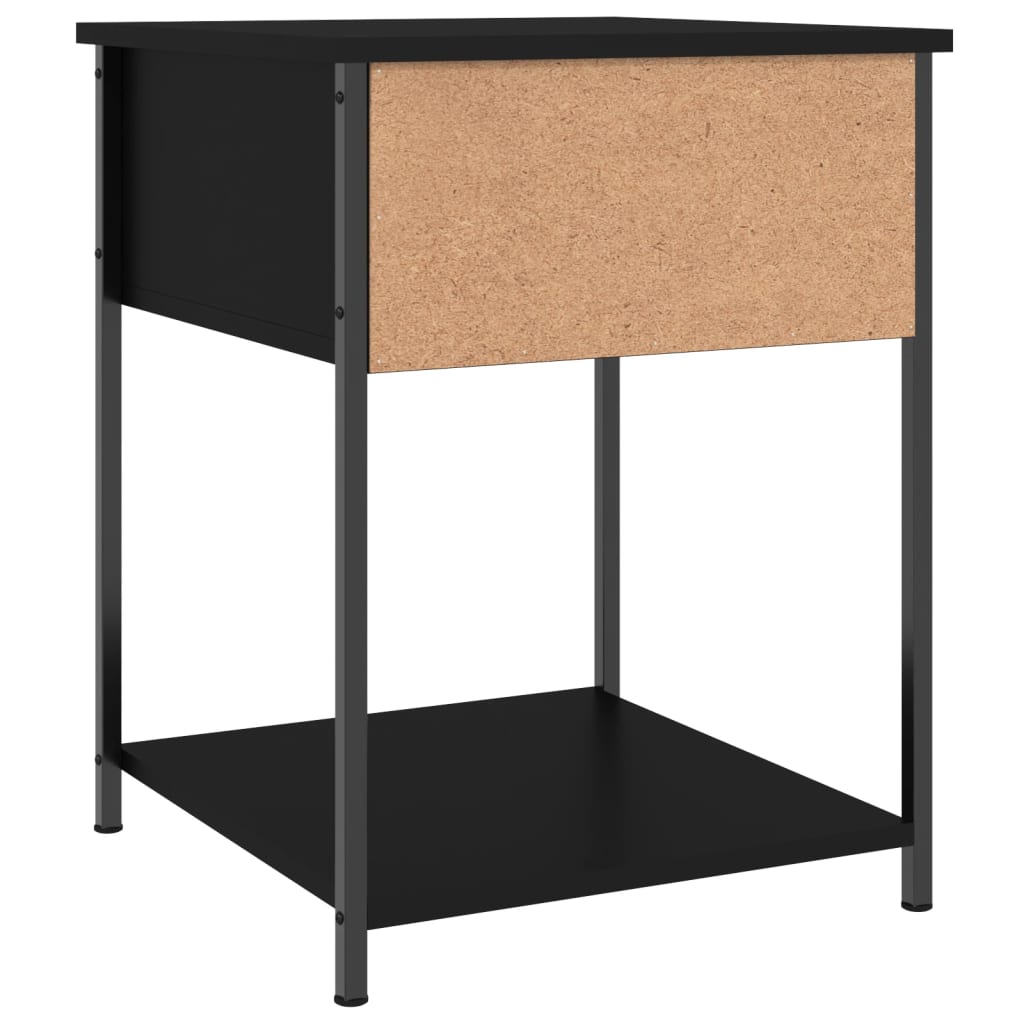 Tables de chevet 2 pcs noir 44x45x58 cm bois d’ingénierie - XIOS