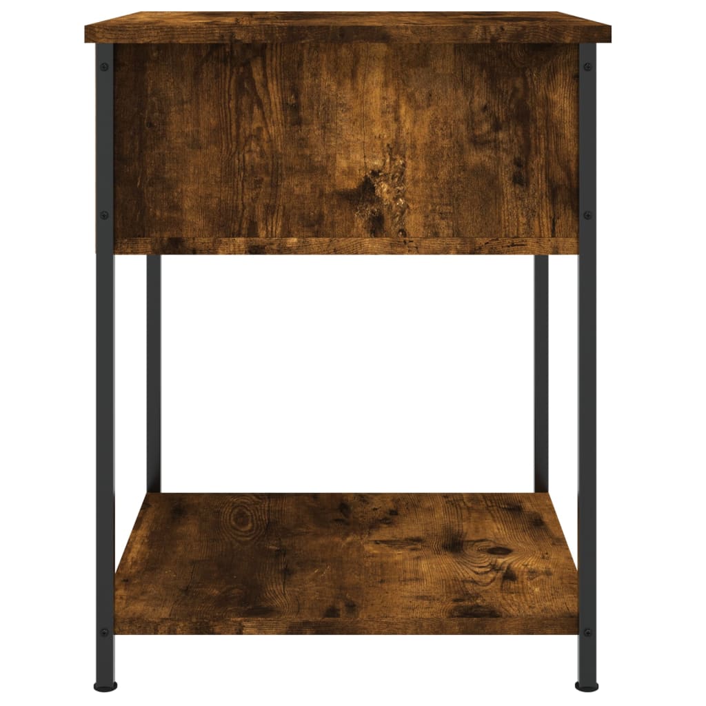 Table de chevet chêne fumé 44x45x58 cm bois d'ingénierie - XIOS