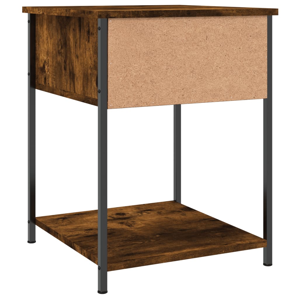 Table de chevet chêne fumé 44x45x58 cm bois d'ingénierie - XIOS