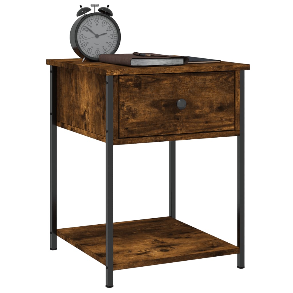 Tables de chevet 2 pcs chêne fumé 44x45x58 cm bois d’ingénierie - XIOS