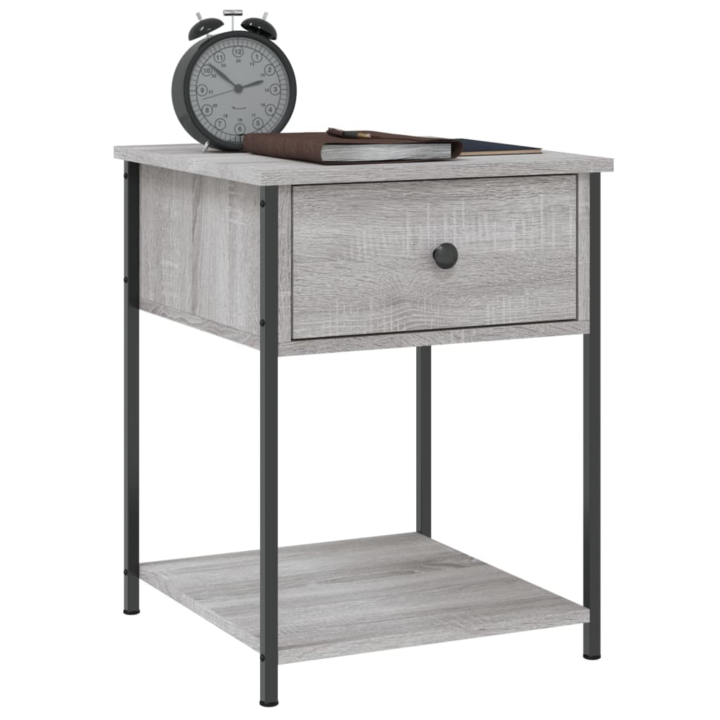 Table de chevet sonoma gris 44x45x58 cm bois d'ingénierie - XIOS